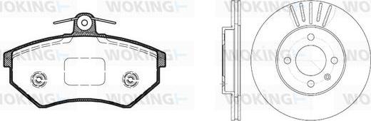 Woking 80343.00 - Kit de freins, frein à disques cwaw.fr