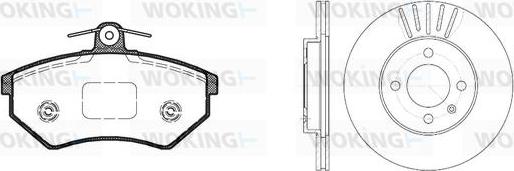 Woking 80343.01 - Kit de freins, frein à disques cwaw.fr