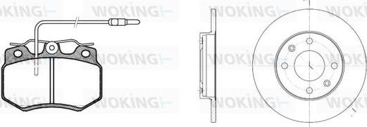 Woking 80703.00 - Kit de freins, frein à disques cwaw.fr