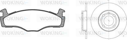 Woking 80713.04 - Kit de freins, frein à disques cwaw.fr