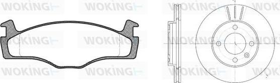 Woking 80713.00 - Kit de freins, frein à disques cwaw.fr