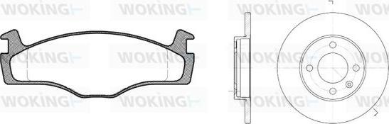 Woking 80713.01 - Kit de freins, frein à disques cwaw.fr