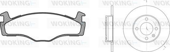 Woking 80713.03 - Kit de freins, frein à disques cwaw.fr