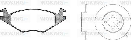 Woking 80713.02 - Kit de freins, frein à disques cwaw.fr