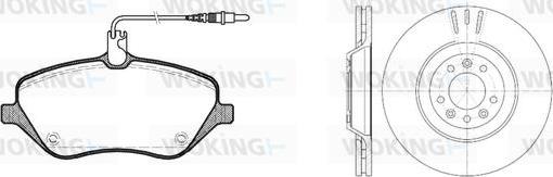 Woking 810013.00 - Kit de freins, frein à disques cwaw.fr