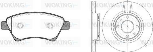 Woking 88763.01 - Kit de freins, frein à disques cwaw.fr