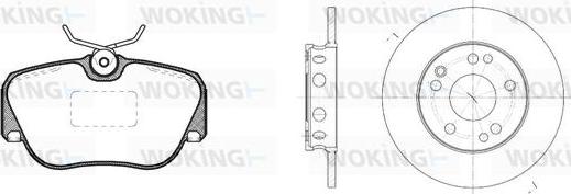 Woking 83843.00 - Kit de freins, frein à disques cwaw.fr