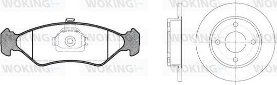 Woking 83853.01 - Kit de freins, frein à disques cwaw.fr