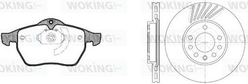 Woking 82903.02 - Kit de freins, frein à disques cwaw.fr