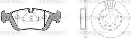 Woking 82843.01 - Kit de freins, frein à disques cwaw.fr