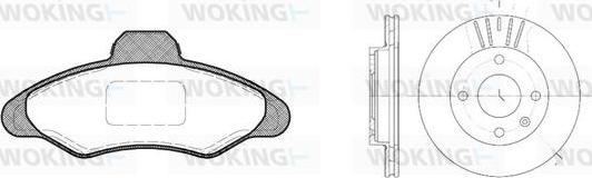 Woking 82313.00 - Kit de freins, frein à disques cwaw.fr