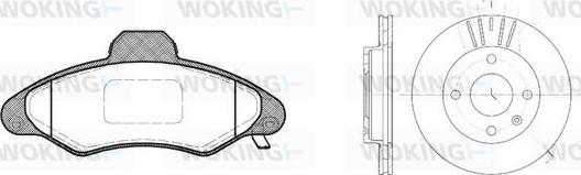 Woking 82313.01 - Kit de freins, frein à disques cwaw.fr