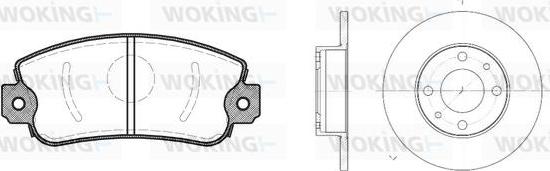 Woking 82723.00 - Kit de freins, frein à disques cwaw.fr