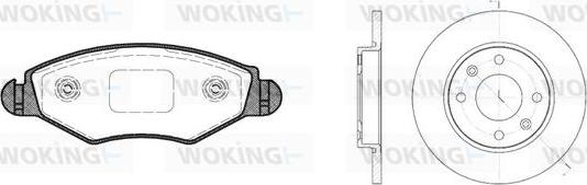 Woking 87433.04 - Kit de freins, frein à disques cwaw.fr