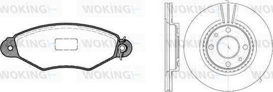 Woking 87433.05 - Kit de freins, frein à disques cwaw.fr