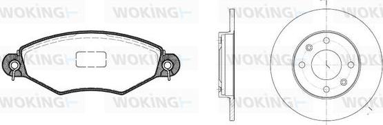 Woking 87433.06 - Kit de freins, frein à disques cwaw.fr