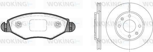 Woking 87433.03 - Kit de freins, frein à disques cwaw.fr