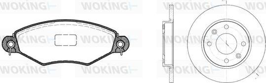 Woking 87433.02 - Kit de freins, frein à disques cwaw.fr