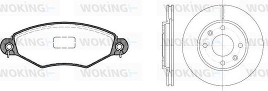 Woking 87433.07 - Kit de freins, frein à disques cwaw.fr