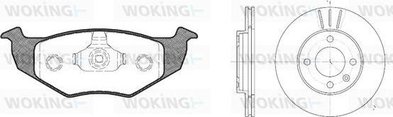 Woking 87093.04 - Kit de freins, frein à disques cwaw.fr