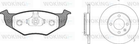 Woking 87093.00 - Kit de freins, frein à disques cwaw.fr