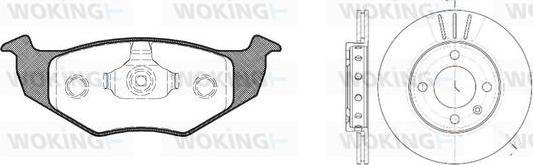 Woking 87093.02 - Kit de freins, frein à disques cwaw.fr