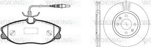 Woking 87043.00 - Kit de freins, frein à disques cwaw.fr