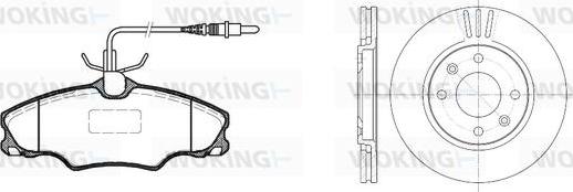 Woking 87033.00 - Kit de freins, frein à disques cwaw.fr