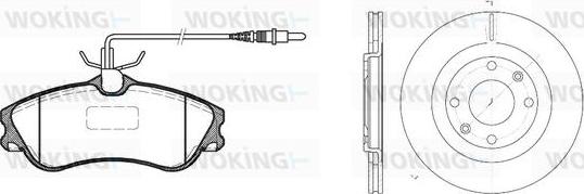 Woking 87343.00 - Kit de freins, frein à disques cwaw.fr