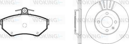 Woking 87313.01 - Kit de freins, frein à disques cwaw.fr