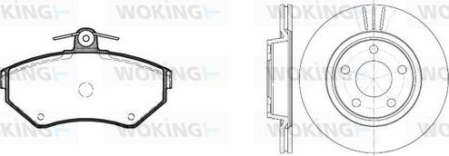 Woking 87313.02 - Kit de freins, frein à disques cwaw.fr