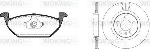 Woking 87333.04 - Kit de freins, frein à disques cwaw.fr