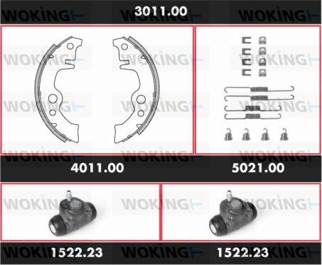 Woking 3011.00 - Jeu de mâchoires de frein cwaw.fr