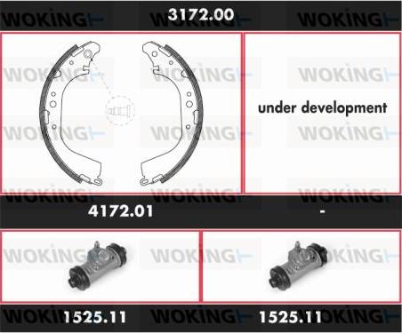 Woking 3172.00 - Jeu de mâchoires de frein cwaw.fr