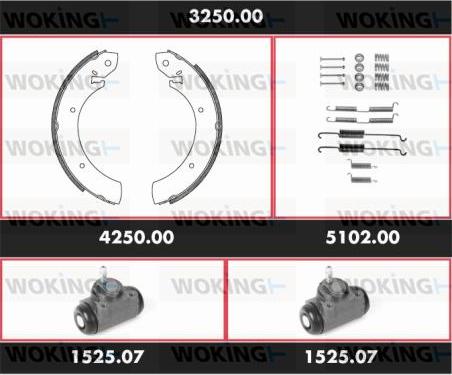 Woking 3250.00 - Jeu de mâchoires de frein cwaw.fr