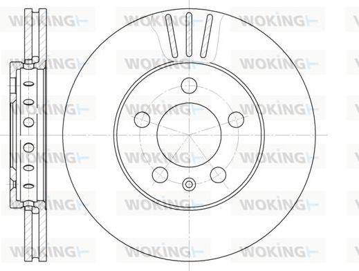 Woking D6545.10 - Disque de frein cwaw.fr