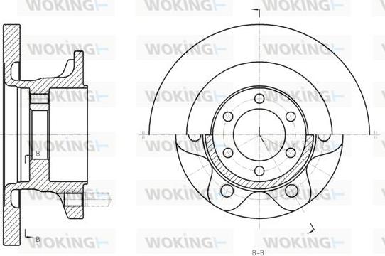 Woking D61308.00 - Disque de frein cwaw.fr