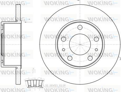 Woking D61202.00 - Disque de frein cwaw.fr