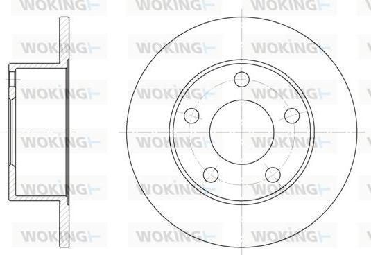 Woking D6123.00 - Disque de frein cwaw.fr