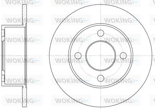 Woking D6122.00 - Disque de frein cwaw.fr