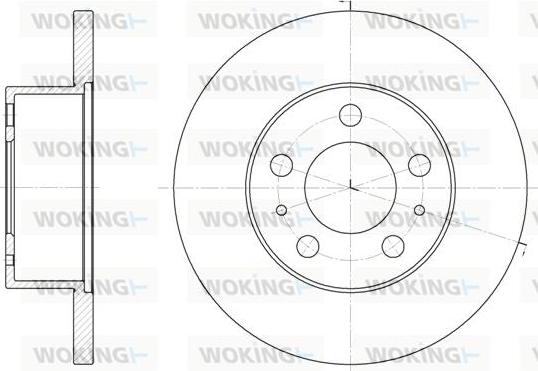 Woking D6233.00 - Disque de frein cwaw.fr