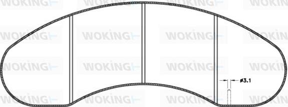 Woking JSA 910322 - Kit de plaquettes de frein, frein à disque cwaw.fr