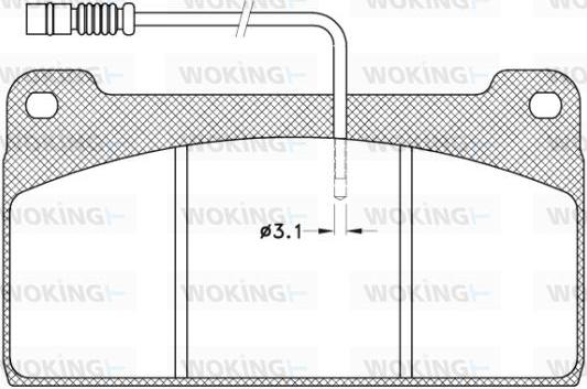 Woking JSA 9233.40 - Kit de plaquettes de frein, frein à disque cwaw.fr