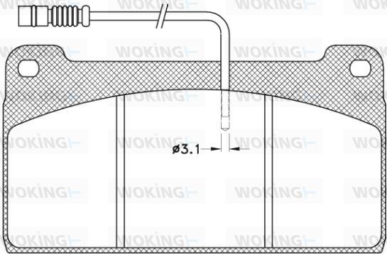 Woking JSA 9233.41 - Kit de plaquettes de frein, frein à disque cwaw.fr