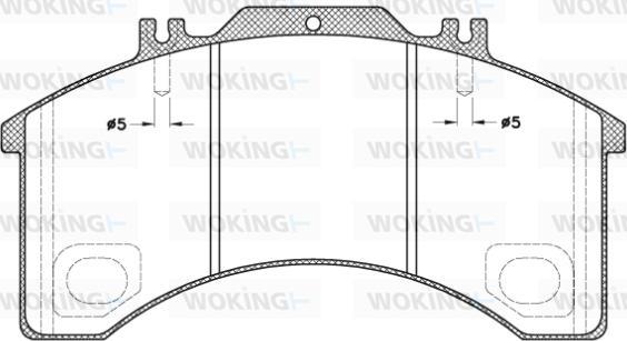 Woking JSA 5973.00 - Kit de plaquettes de frein, frein à disque cwaw.fr