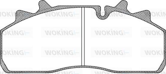 Woking JSA 13543.10 - Kit de plaquettes de frein, frein à disque cwaw.fr