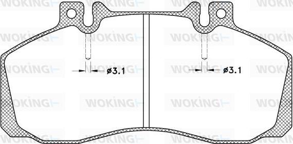 Woking JSA 3453.00 - Kit de plaquettes de frein, frein à disque cwaw.fr