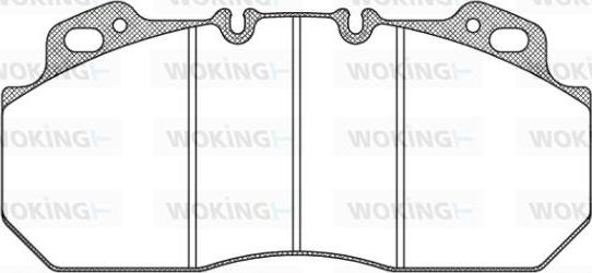 Woking JSA 7223.10 - Kit de plaquettes de frein, frein à disque cwaw.fr