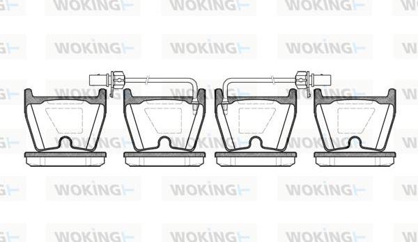 Woking P9963.02 - Kit de plaquettes de frein, frein à disque cwaw.fr