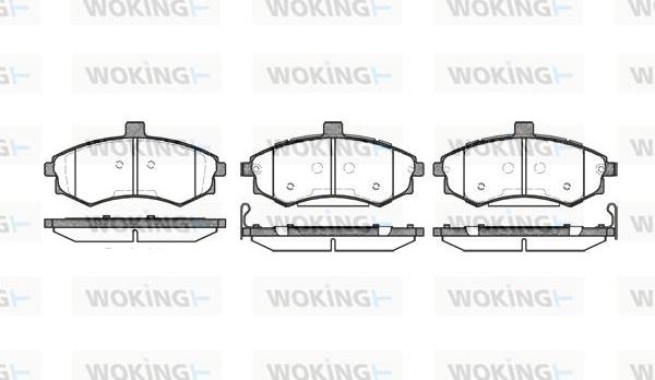 Woking P9933.02 - Kit de plaquettes de frein, frein à disque cwaw.fr